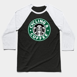 Cycling And Coffee Gift For Cyclist and Coffee Lovers Baseball T-Shirt